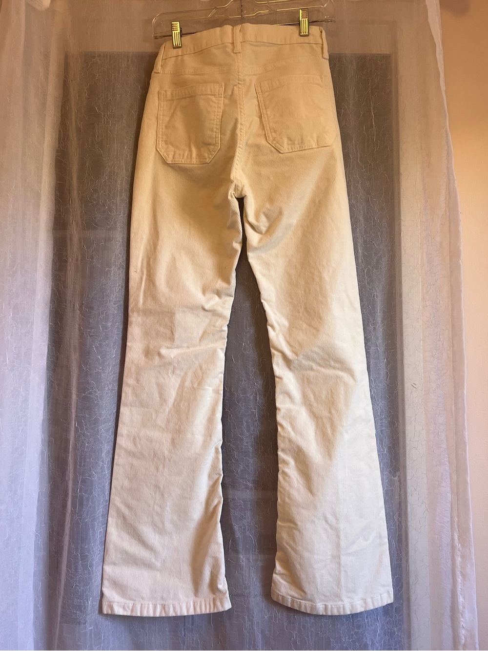 🤍GAP White Corduroy 70s Flare High Rise Pants - Picture 3 of 4